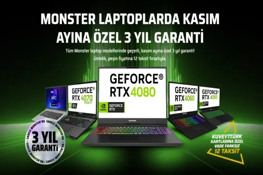 Monster Notebook Bonus Kampanyası ile Alışveriş Fırsatları